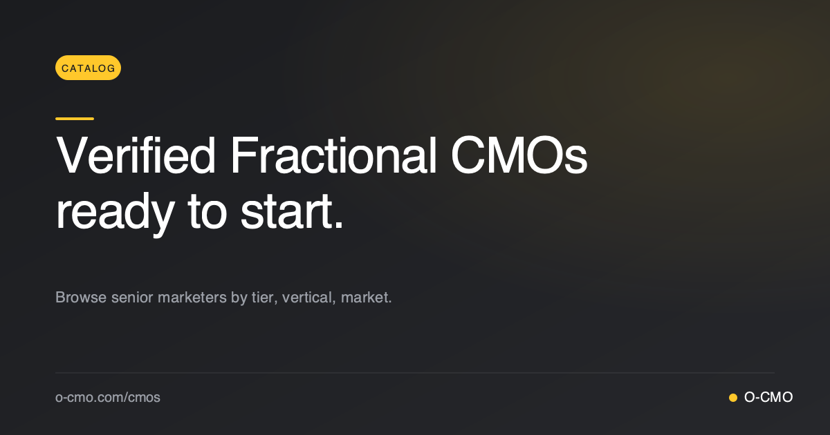 Angela Rudenko - Verified Fractional CMO | O-CMO