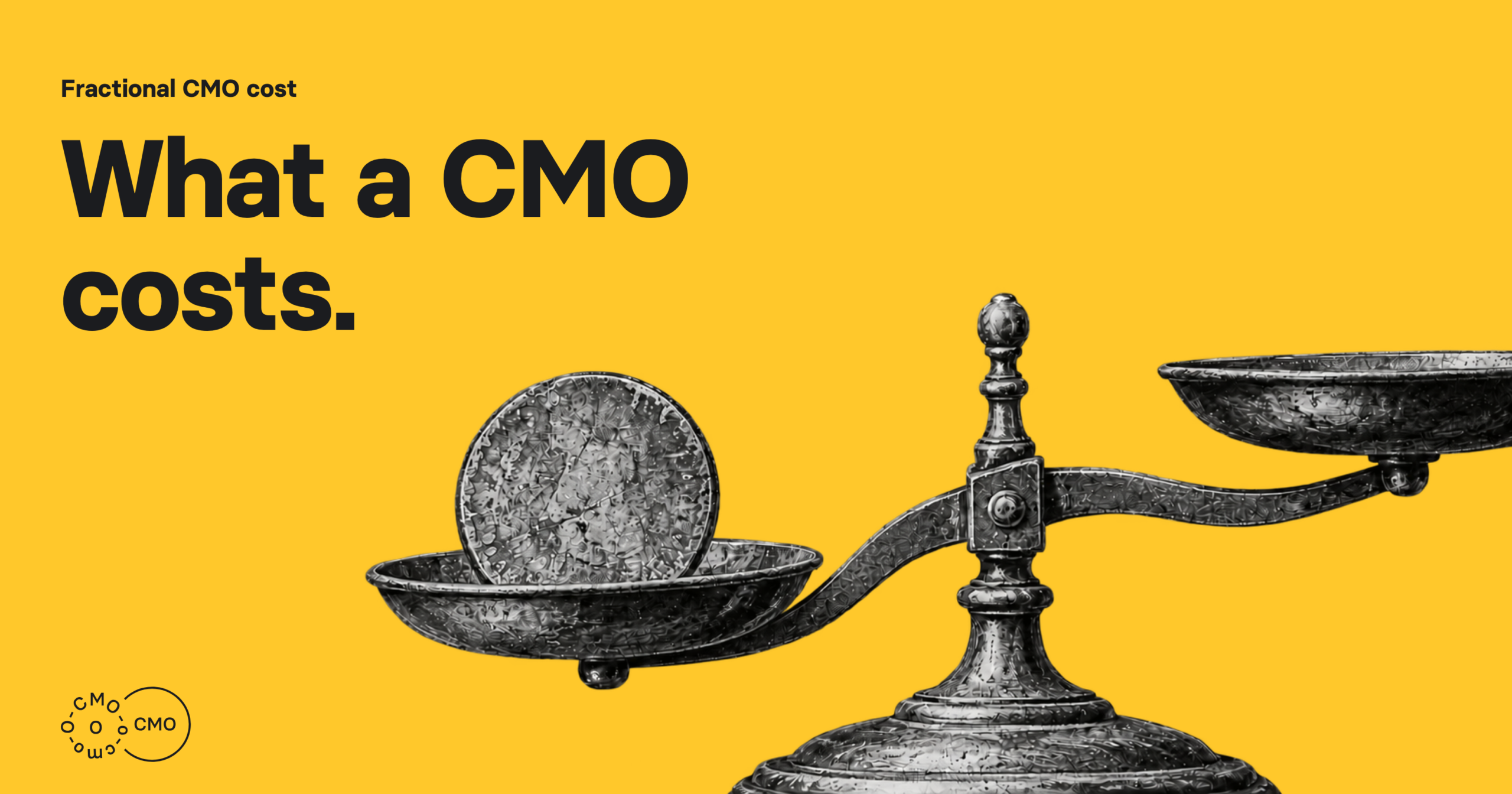 How Much Does a Fractional CMO Cost in 2026? Salary, Hourly Rates, and Real Budget Scenarios editorial collage