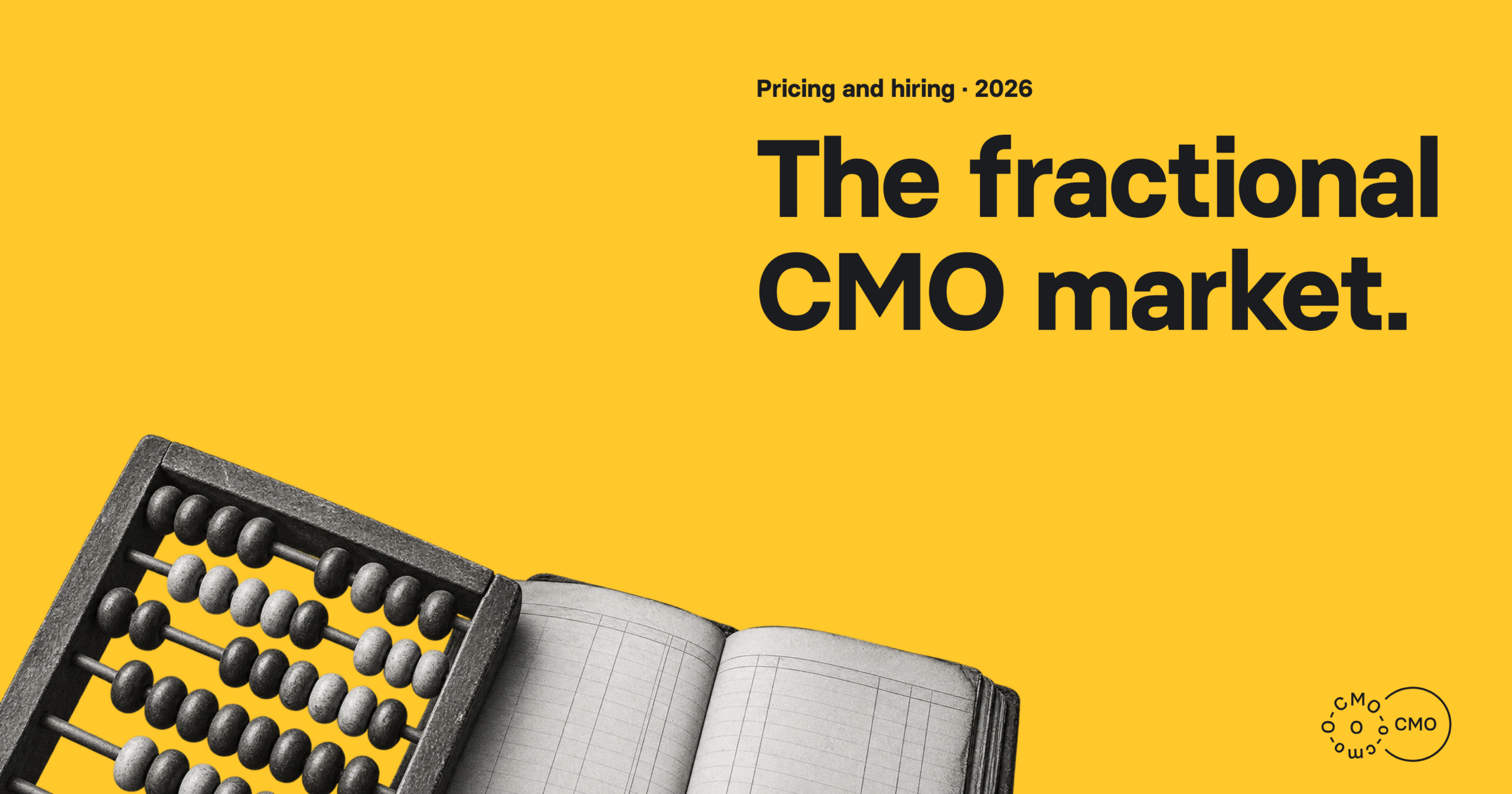 The State of Fractional CMO Pricing & Hiring in 2026 editorial collage