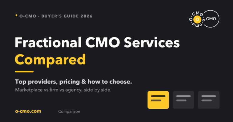 Fractional CMO services compared: top providers, pricing, and how to choose.