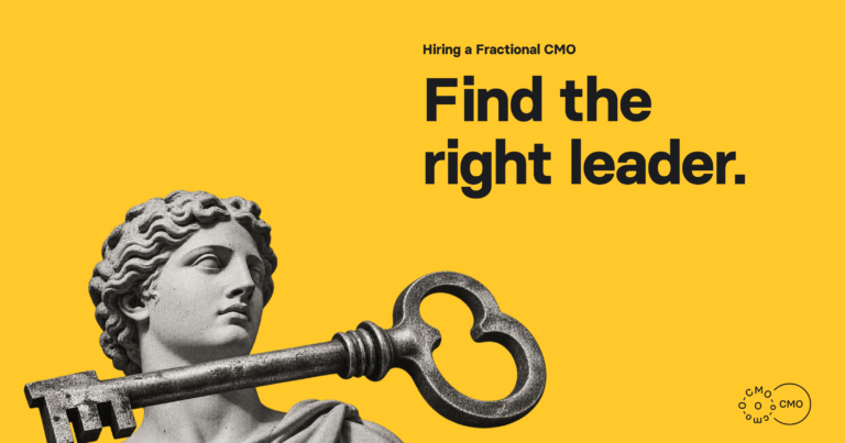 How to Hire a Fractional CMO: The Full Process (2026) editorial collage