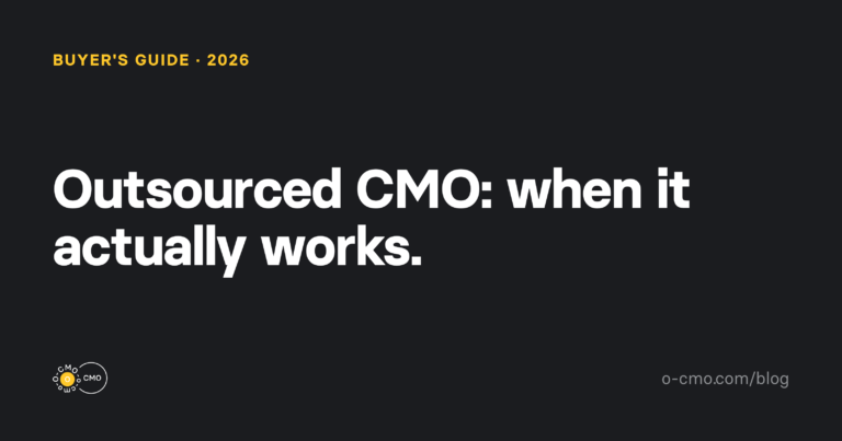 Outsourced CMO guide — O-CMO blog cover