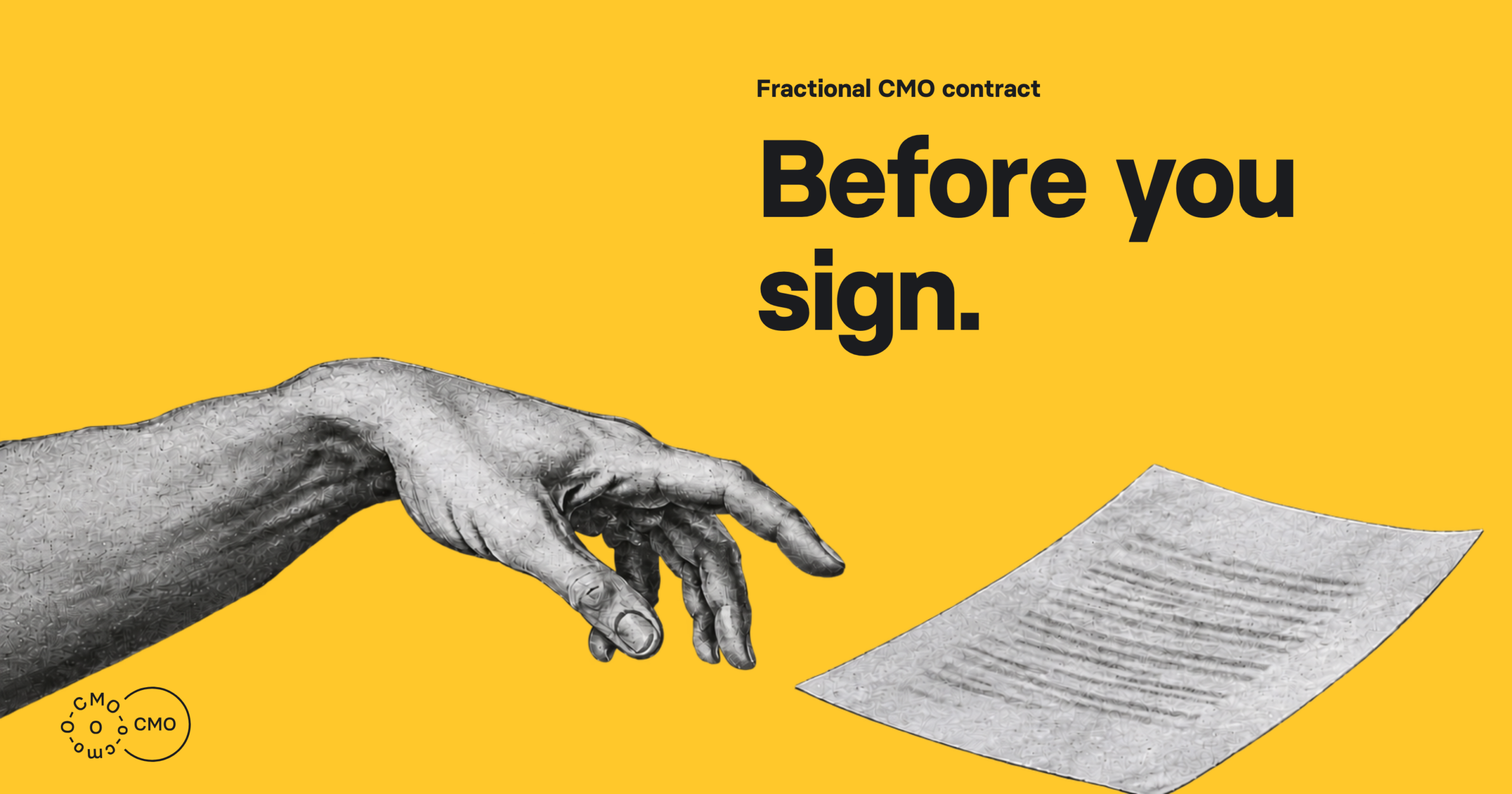 Fractional CMO Contract: What to Include (+ Template Outline) editorial collage